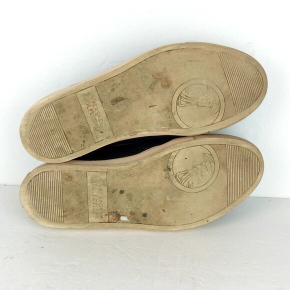 Versace Collection Loafer Sneakers Men 12, 45 Black Leather Slip On Medusa Coin - Picture 14 of 16